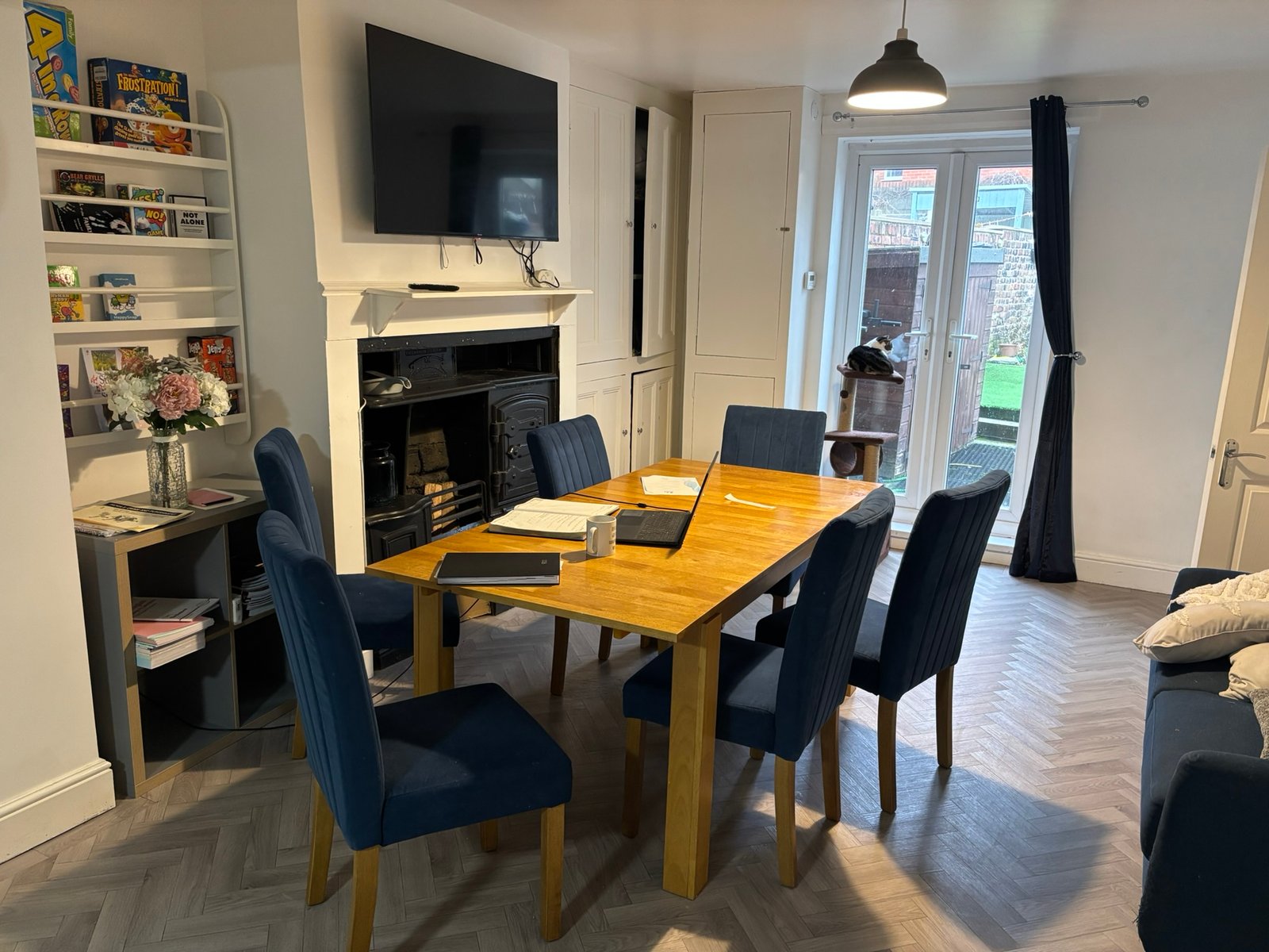 A comfortable communal living space in one of our homes.